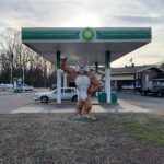 Esso/Exxon Tiger Statue at BP Station in Toano, Virginia