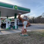 Esso/Exxon Tiger Statue at BP Station in Toano, Virginia