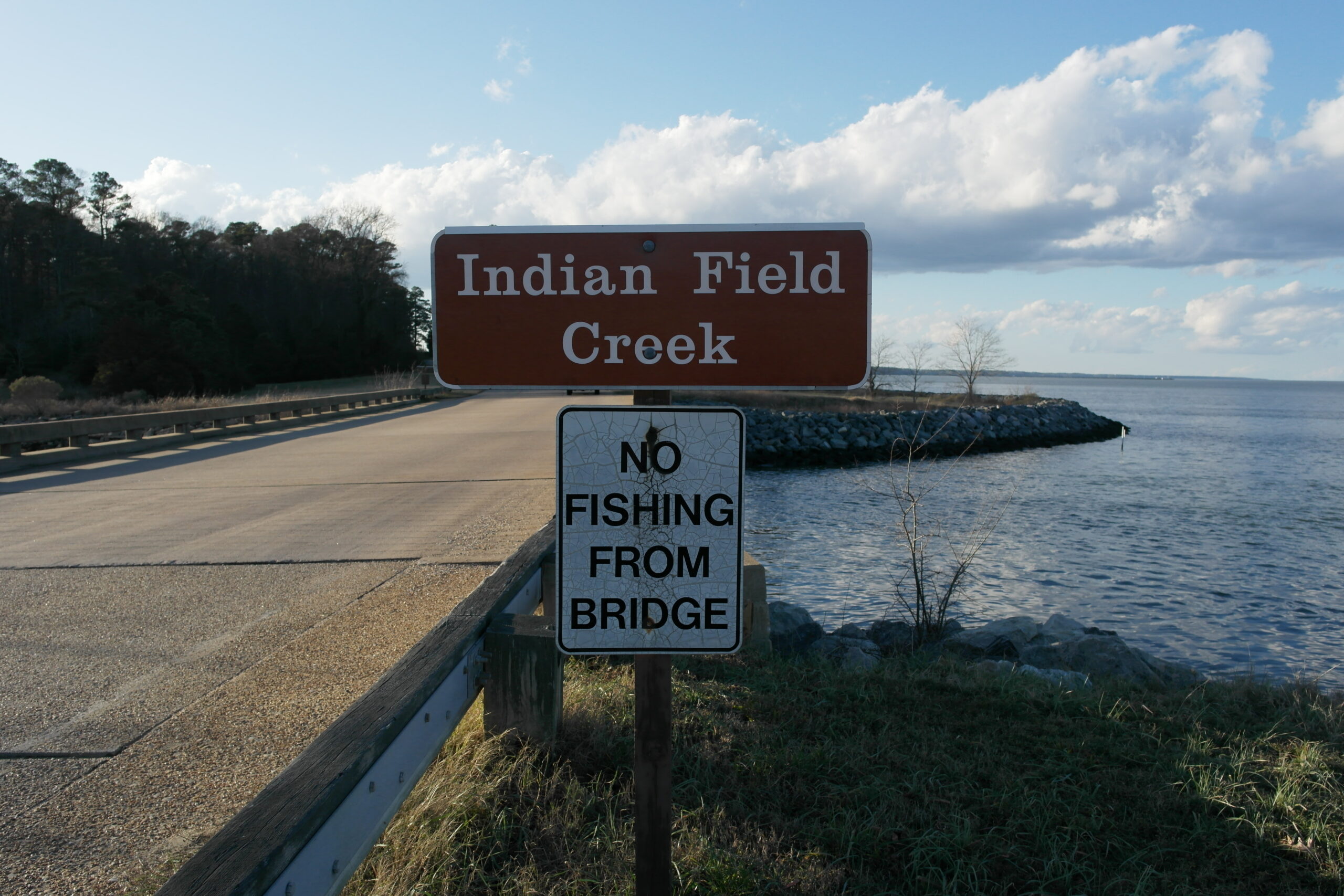 Indian Field Creek Bridge on the Colonial Parkway