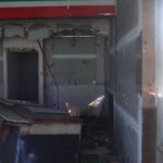 Inside the building