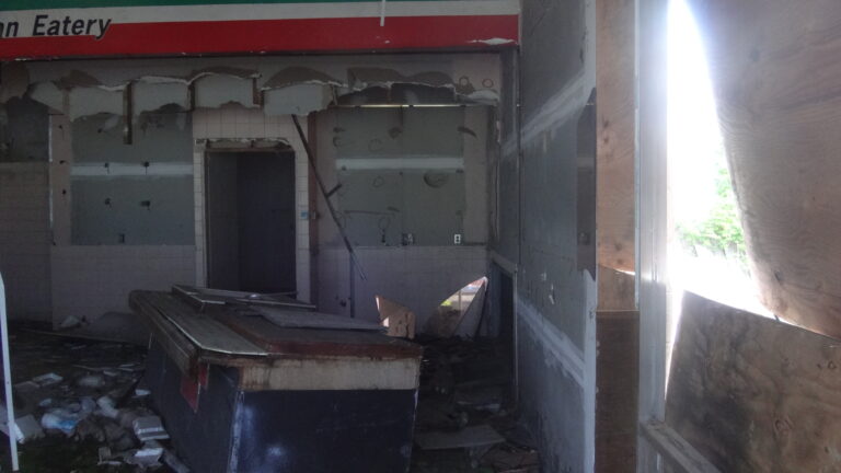 Inside the building
