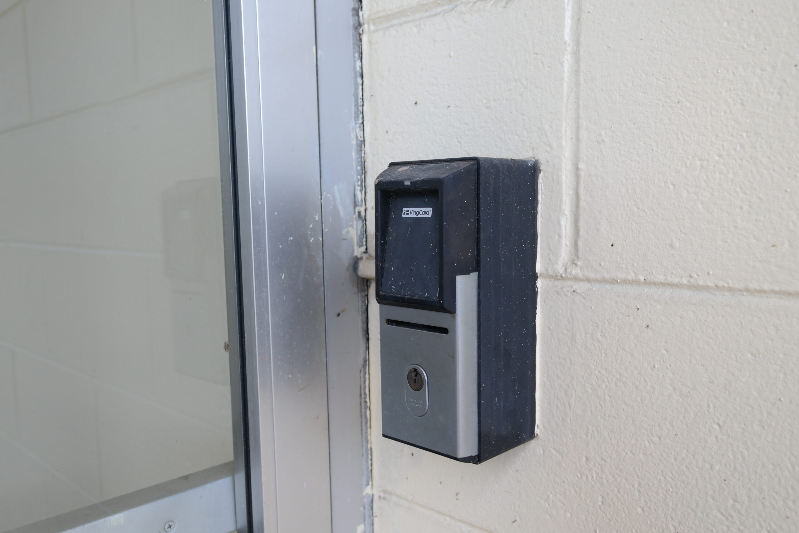 Keycard reader on side door