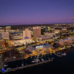 Norfolk, Virginia Sunset During Christmastime