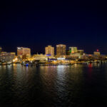 Norfolk, Virginia Sunset During Christmastime