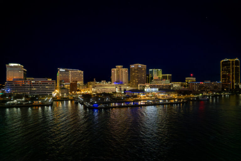 Norfolk, Virginia Sunset During Christmastime