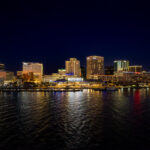 Norfolk, Virginia Sunset During Christmastime