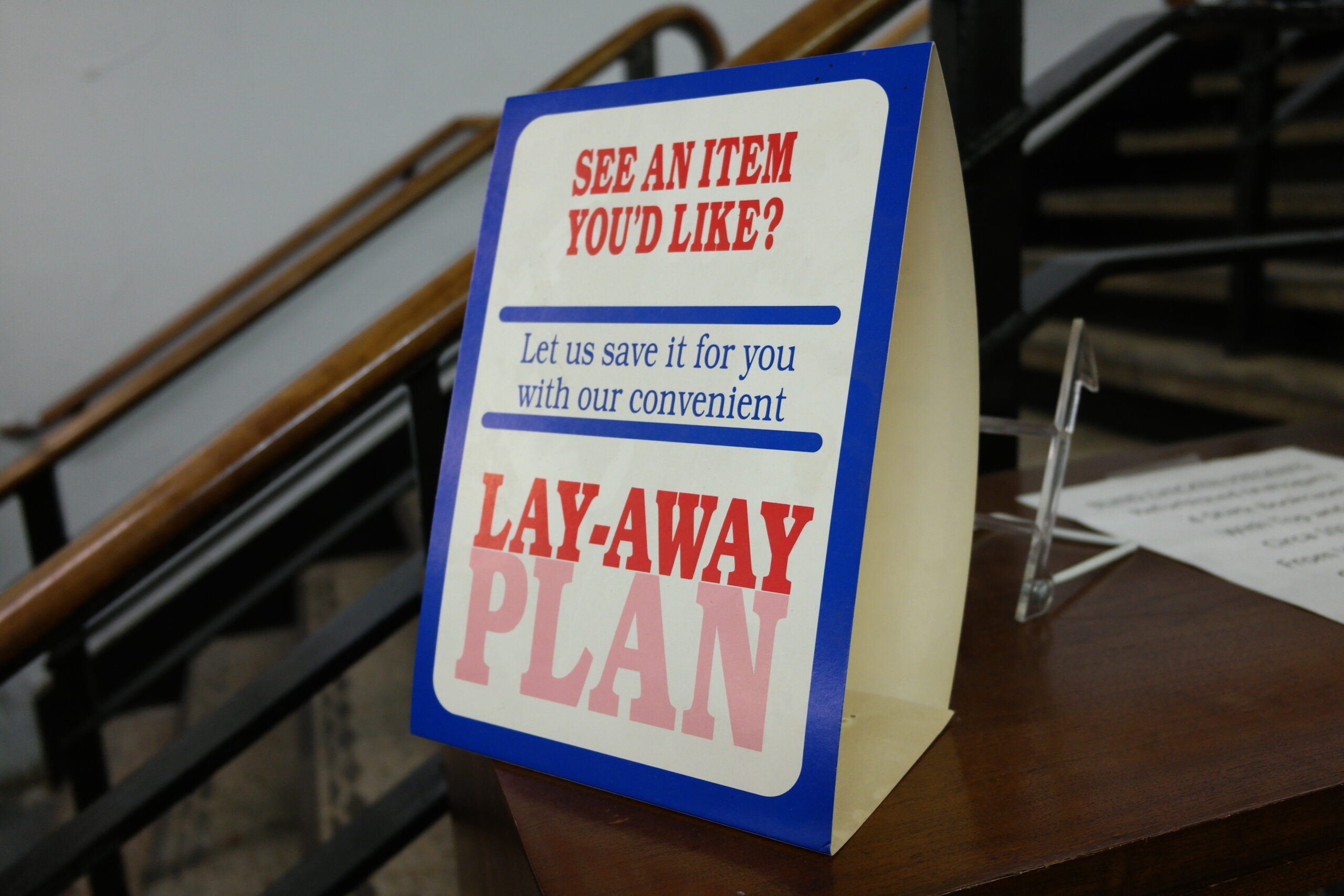 Old layaway advertisement