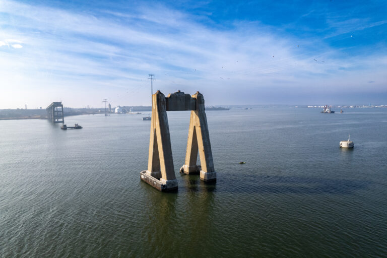 Remains of the Francis Scott Key Bridge Collapse - Baltimore, Maryland