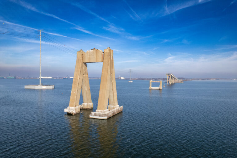 Remains of the Francis Scott Key Bridge Collapse - Baltimore, Maryland