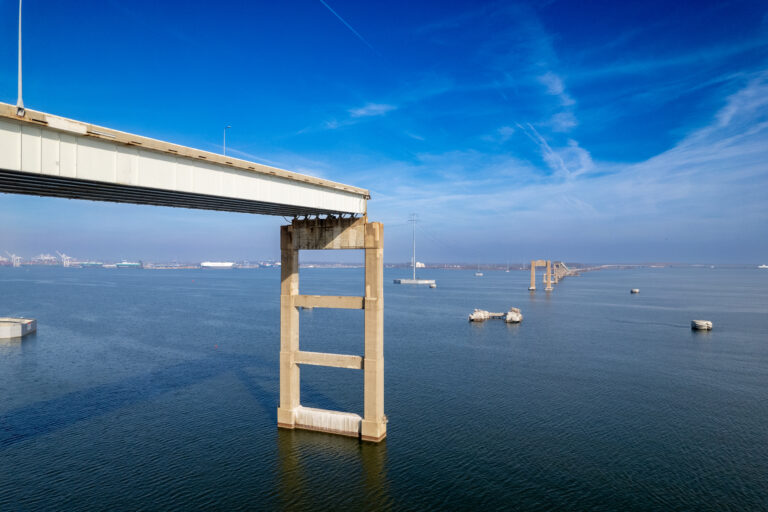 Remains of the Francis Scott Key Bridge Collapse - Baltimore, Maryland