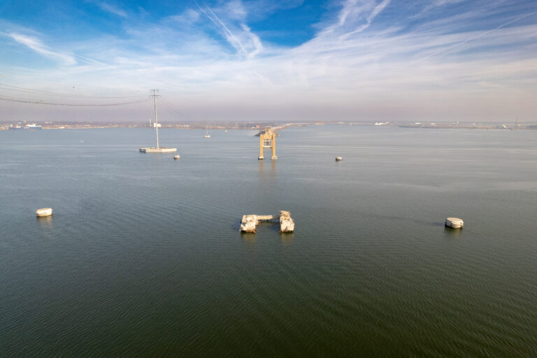 Remains of the Francis Scott Key Bridge Collapse - Baltimore, Maryland