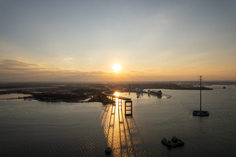 Remains of the Francis Scott Key Bridge Collapse - Baltimore, Maryland