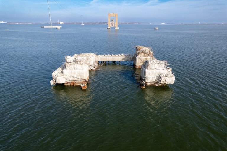 Remains of the Francis Scott Key Bridge Collapse - Baltimore, Maryland