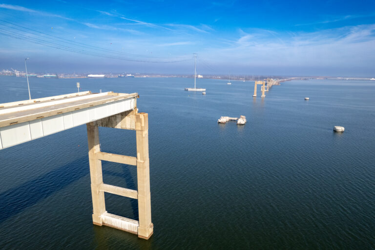 Remains of the Francis Scott Key Bridge Collapse - Baltimore, Maryland