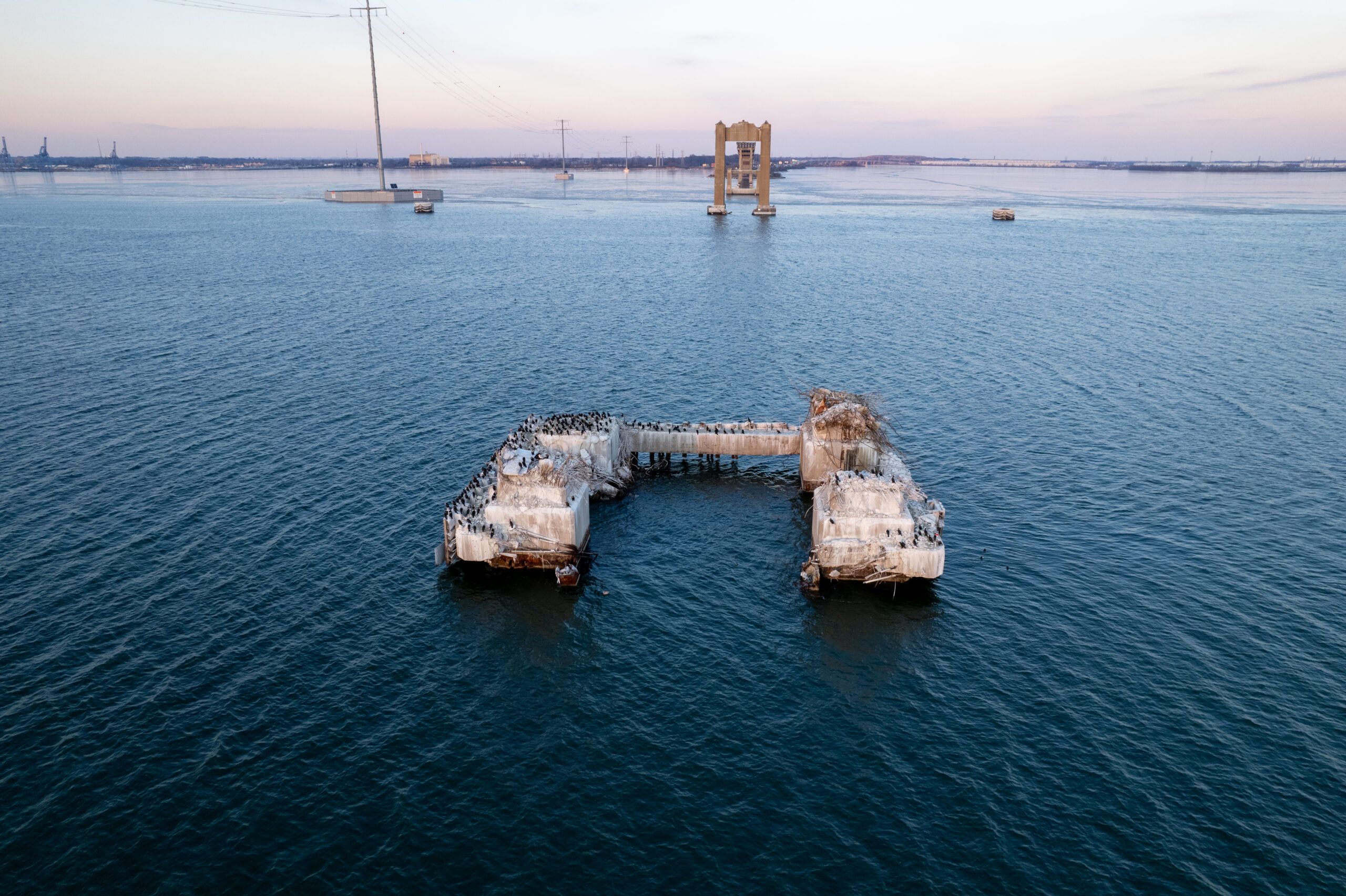Remains of the Francis Scott Key Bridge Collapse - Baltimore, Maryland