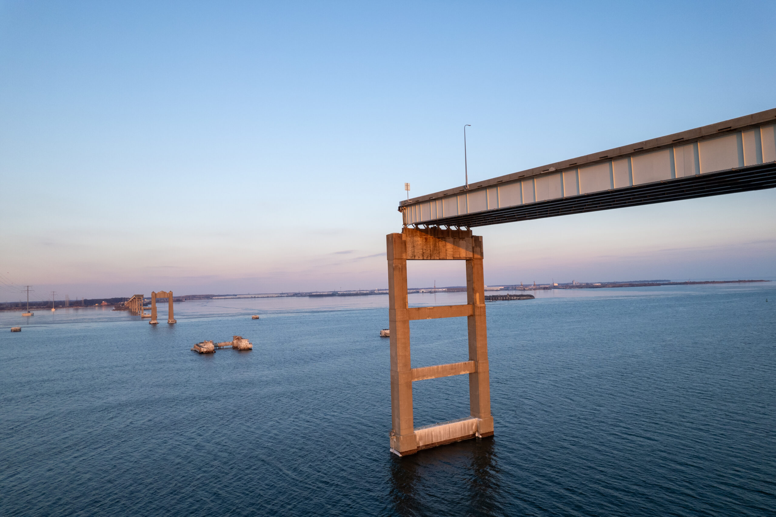 Remains of the Francis Scott Key Bridge Collapse - Baltimore, Maryland