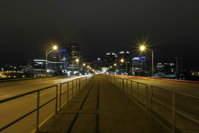 Richmond, Virginia skyline from the Manchester Bridge