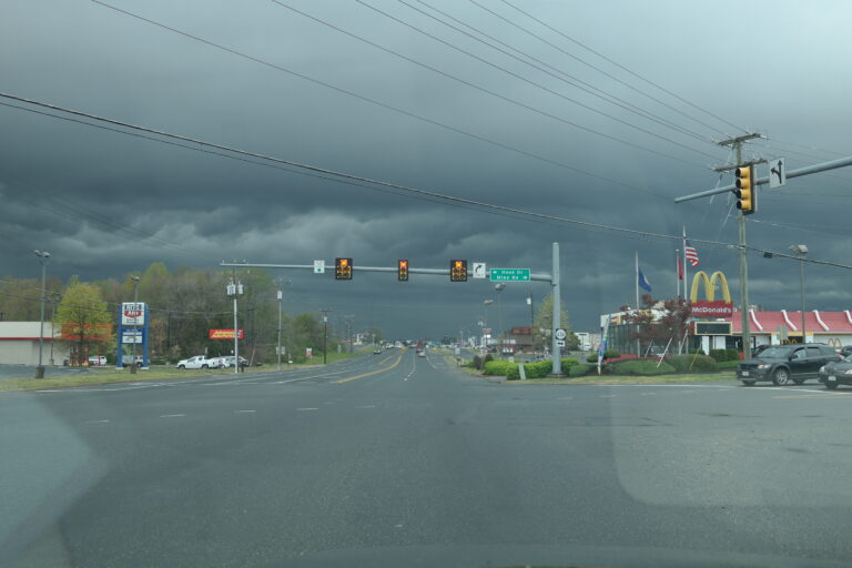 Storm clouds in Fredericksburg, Virginia