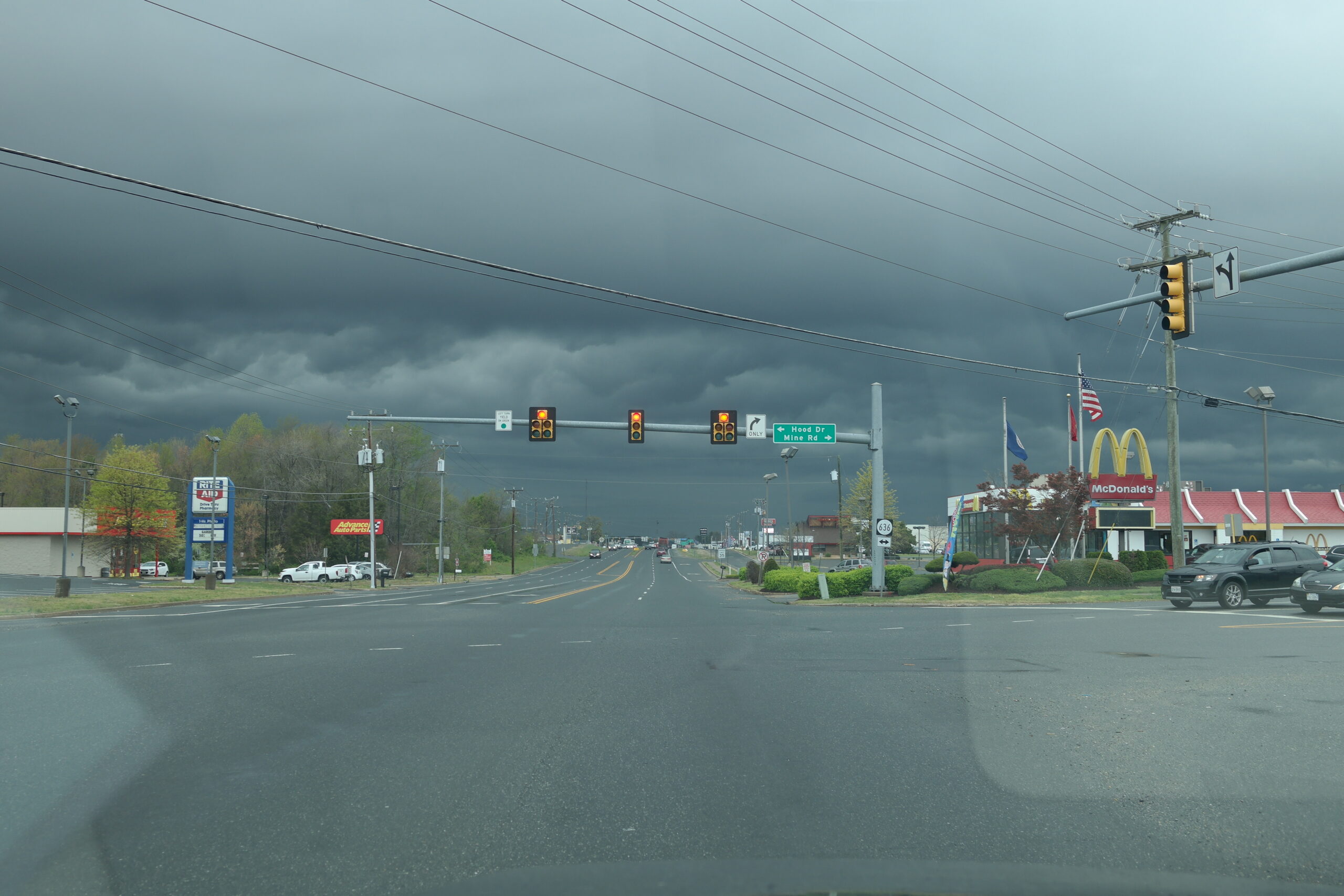 Storm clouds in Fredericksburg, Virginia