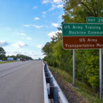 US Army Training and Doctrine Command/US Army Transportation Museum Sign – Interstate 64
