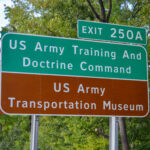 US Army Training and Doctrine Command/US Army Transportation Museum Sign – Interstate 64