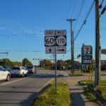 US Route 60 and VA State Route 170 Road Signs in Norfolk, Virginia